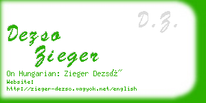 dezso zieger business card